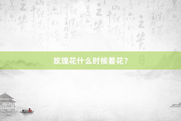 玫瑰花什么时候着花？